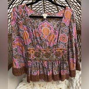 Tracy Reese -Plenty bejeweled  blouse size 4. Silk